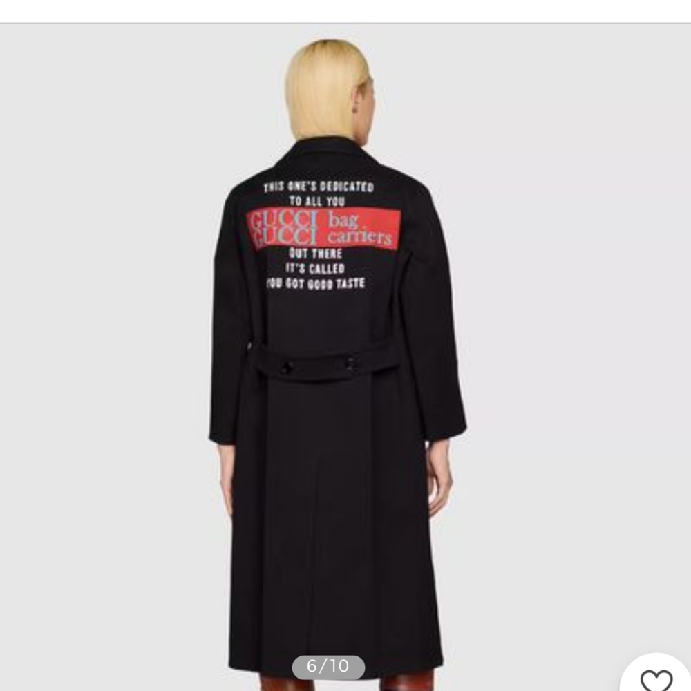 Gucci Mens 2022 Black Jacket you got good taste NWT men's size 46 trench